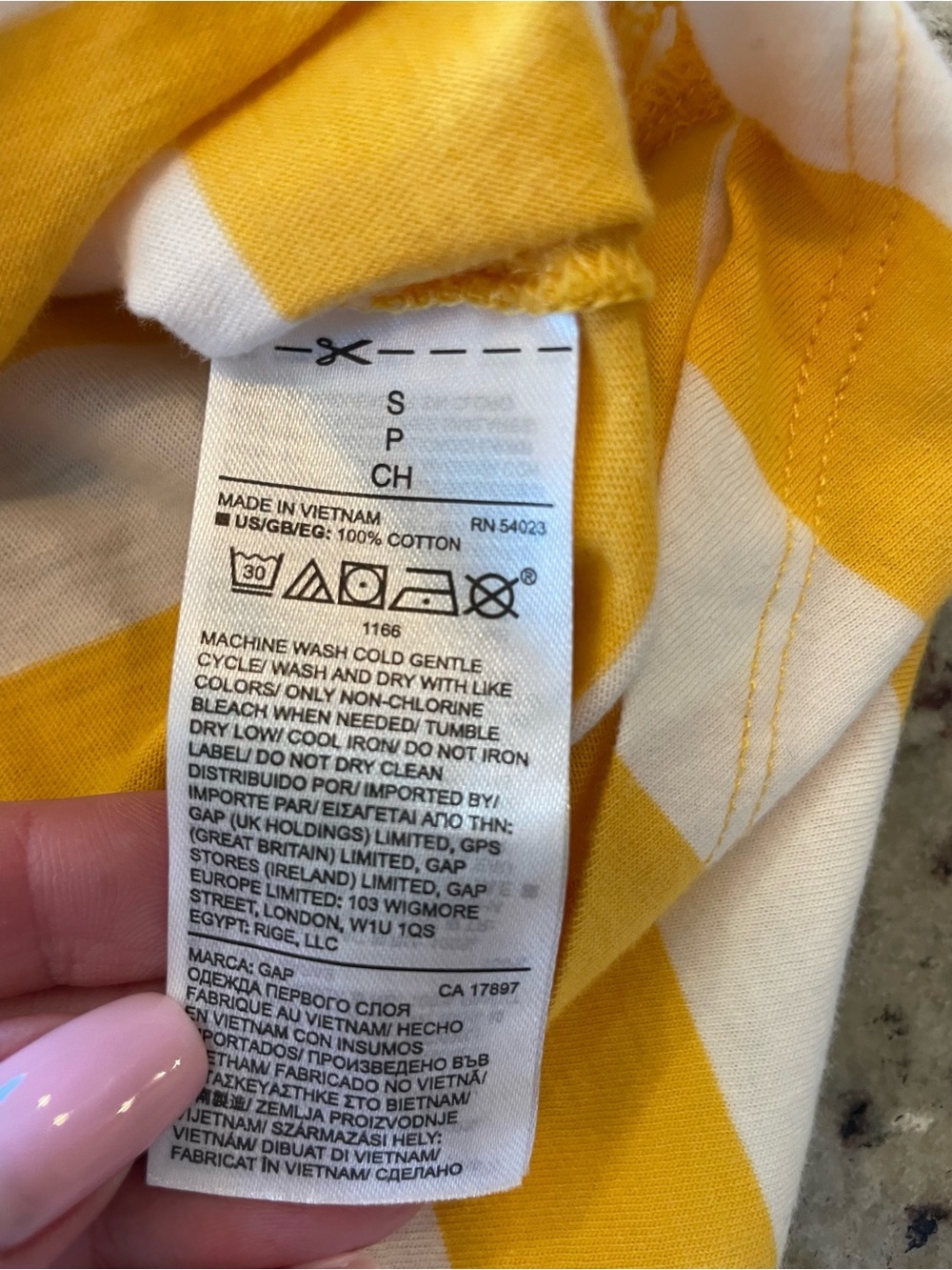 NWT gap 100% cotton royal yellow and White Striped V-Neck maternity Tank Top S - Picture 6 of 7